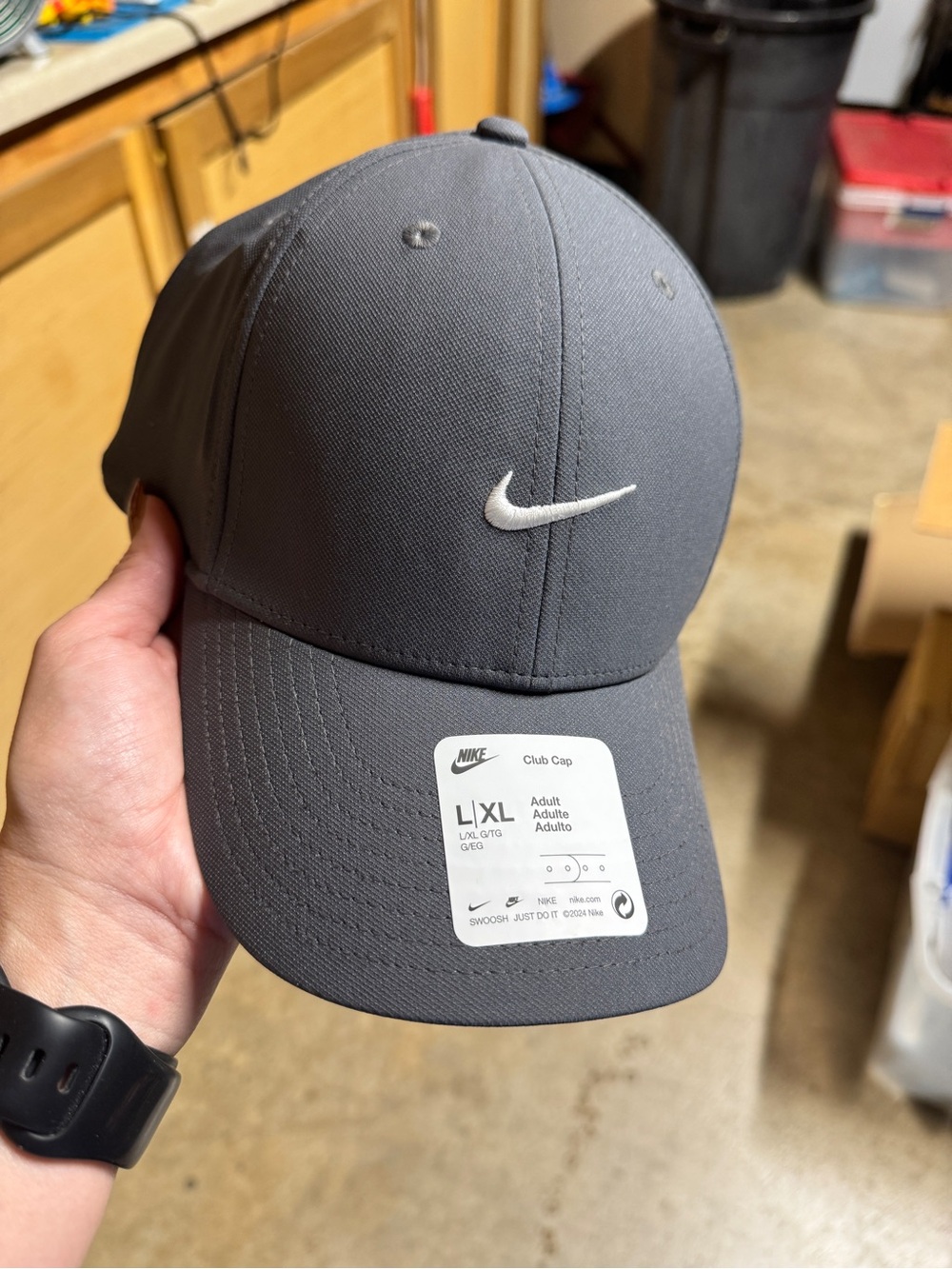 Nike Gray Swoosh Club Cap
